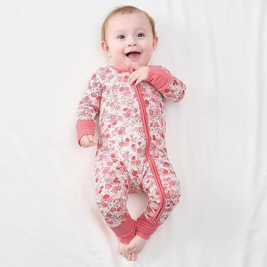pureborn Baby Infant Boys Girls Sleeper Snug Fit Viscose from Bamboo Pajamas 0-24 Months