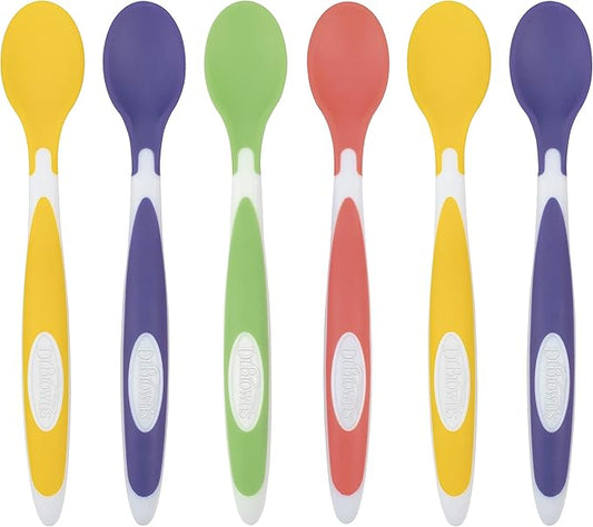 Dr. Brown's Soft-Tip Toddler Feeding Spoons, 24 Pack, Multi