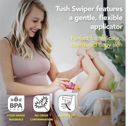 Eli & Ali Tush Swiper - Diaper Rash Cream & Butt Paste Applicator - Universal Fit for Most Diaper Creams | Mess-Free & Hygienic Alternative to Cream Spatula - Carry Less Baby Gear - Variety, 4 Pack