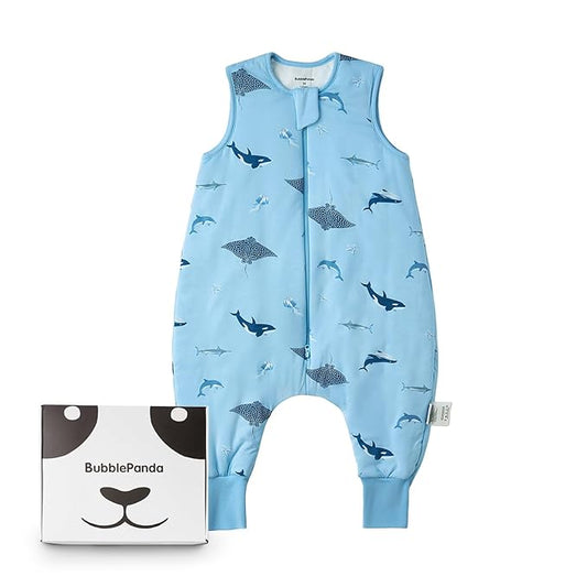 BubblePanda Rayon Made from Bamboo Toddler Sleep Sack with Feet 24-36 Months 1.0 Tog Ultra Soft Toddler Sleeping Sack 2t-3t Sleep Bag Walker Quilted Wearable Blanket with Legs 2-Way Zipper Lightweight