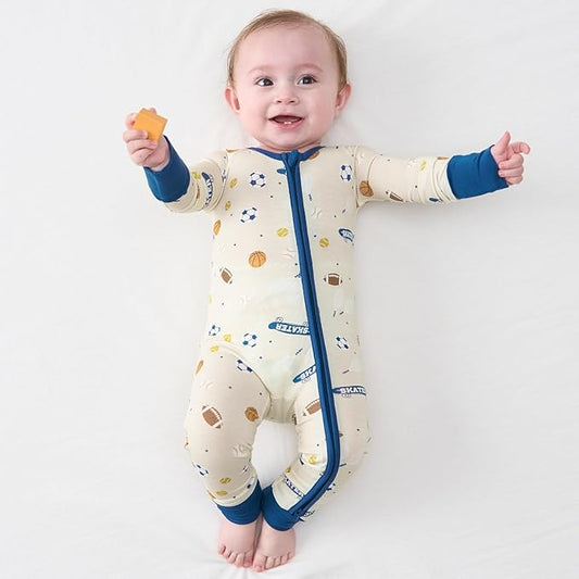 pureborn Baby Infant Boys Girls Sleeper Snug Fit Viscose from Bamboo Pajamas 0-24 Months