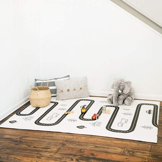 Baby Care Play Mat (Large, Nordic Trails - Tribal) 82'' x 55'' Original One-Piece Reversible Rollable Waterproof Play Mat for Infants, Babies, Toddler, and Kids
