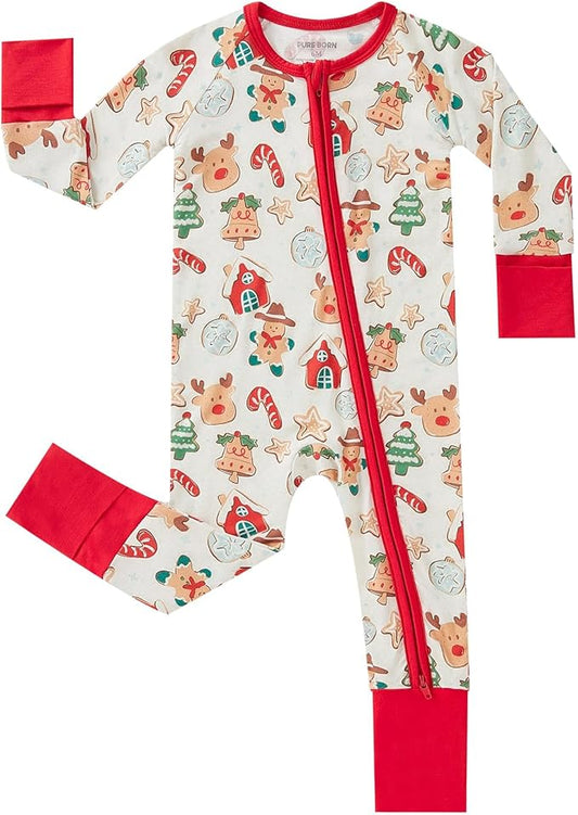 pureborn Baby Infant Boys Girls Sleeper Snug Fit Viscose from Bamboo Pajamas 0-24 Months