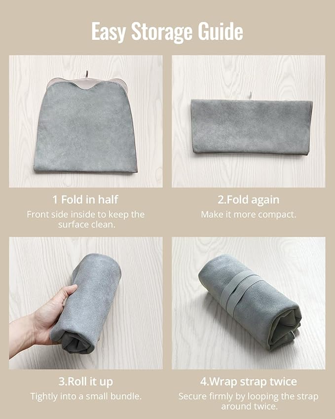 Blissful Diary Vegan Leather Portable Changing Pad, Wipeable & Waterproof Baby Change Mat in Diaper Bag, Travel Essential & Registry Gift, Light Gray