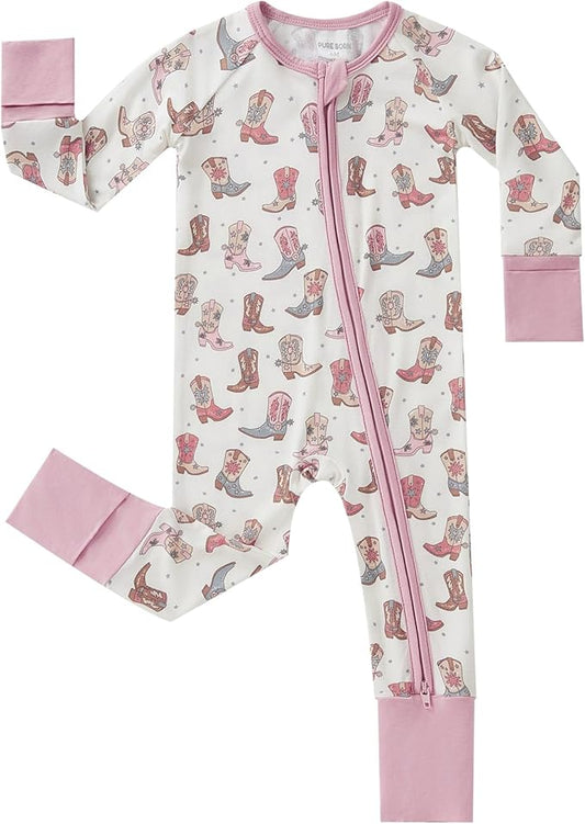pureborn Baby Infant Boys Girls Sleeper Snug Fit Viscose from Bamboo Pajamas 0-24 Months